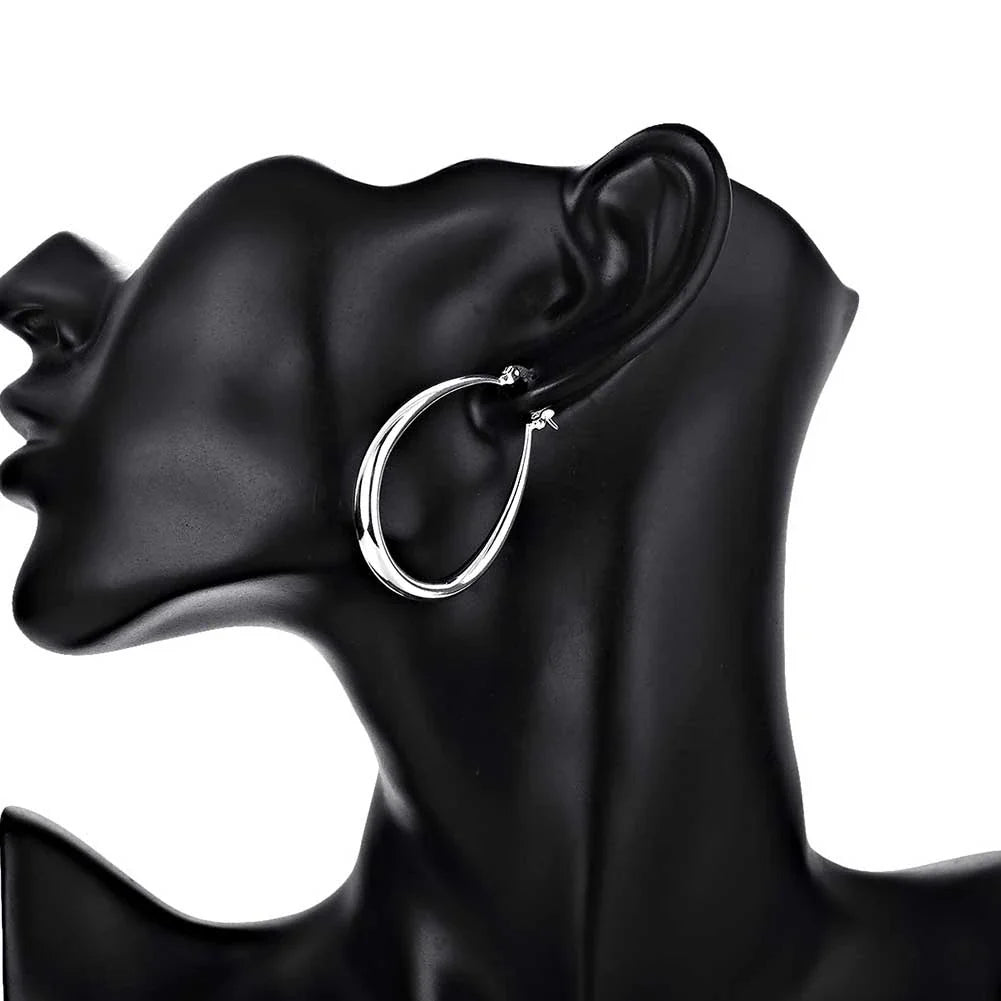 Ophelie – Boucles d’Oreilles Ovalis en Argent Sterling