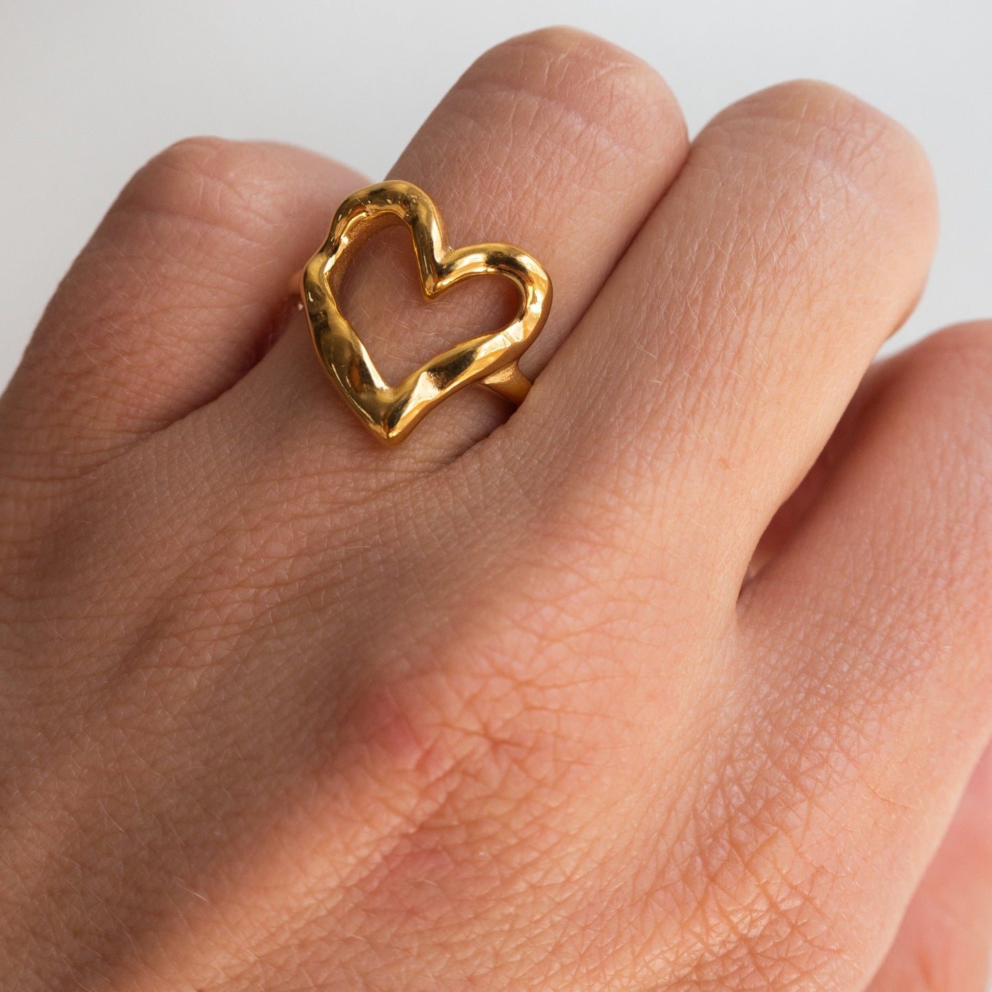 Ren – Bague en Acier Titane Plaqué Or Non-Faible