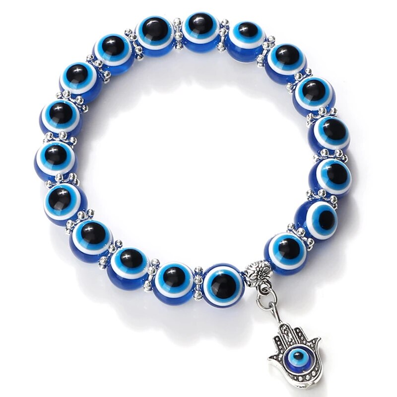 Bracelet de cheville Œil du Mal Style Océan - Bracelet de cheville Karma et Chance