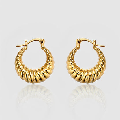 Zoe – Boucles d'Oreilles Créoles Épaisses Dorées
