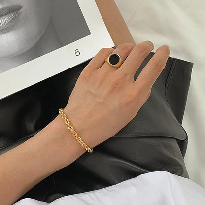 Frankie – Bracelet Corde Torsadée Élégant