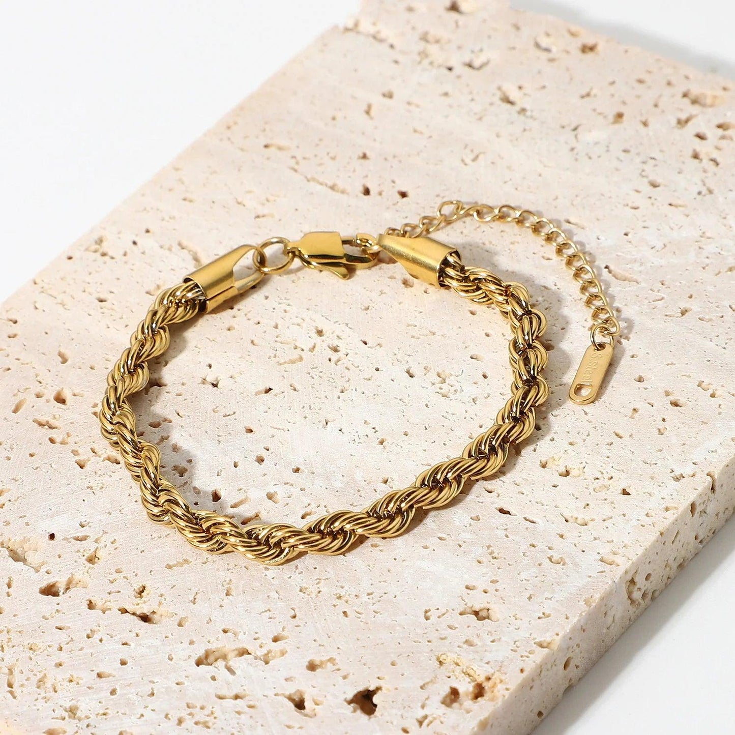 Frankie – Bracelet Corde Torsadée Élégant