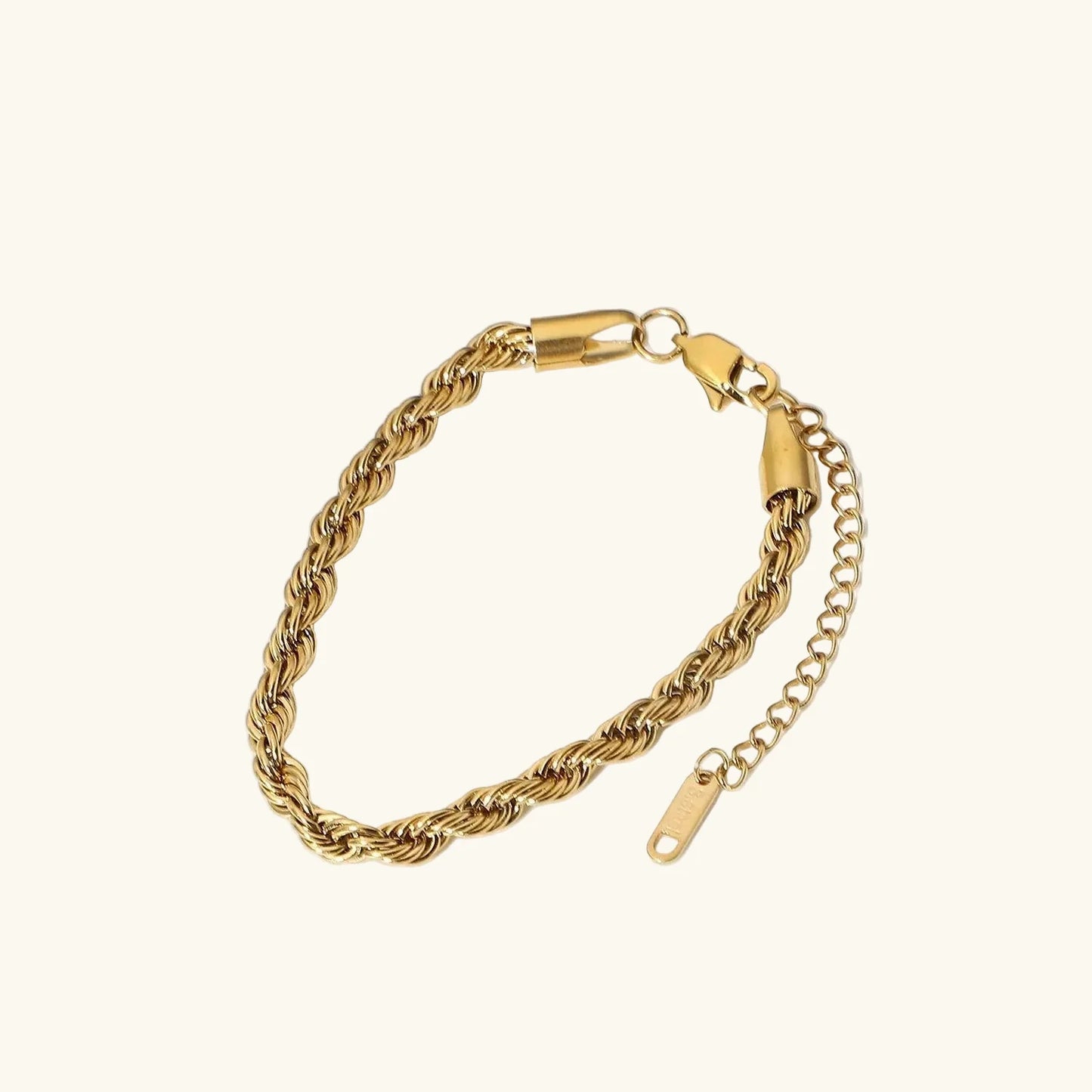 Frankie – Bracelet Corde Torsadée Élégant