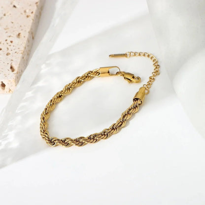 Frankie – Bracelet Corde Torsadée Élégant