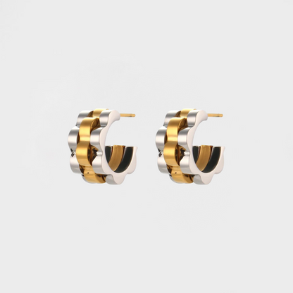 Cheska – Boucles d'Oreilles Créoles Style Bracelet de Montre