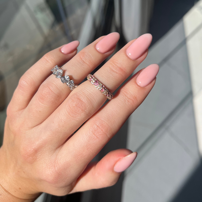 Zen – Bague Empilée Pavée de Diamants