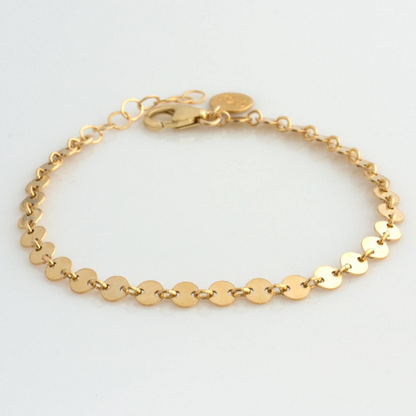 Bracelet à disques chaîne tubulaire - Ensemble de bracelets superposés
