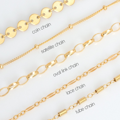 Bracelet à disques chaîne tubulaire - Ensemble de bracelets superposés