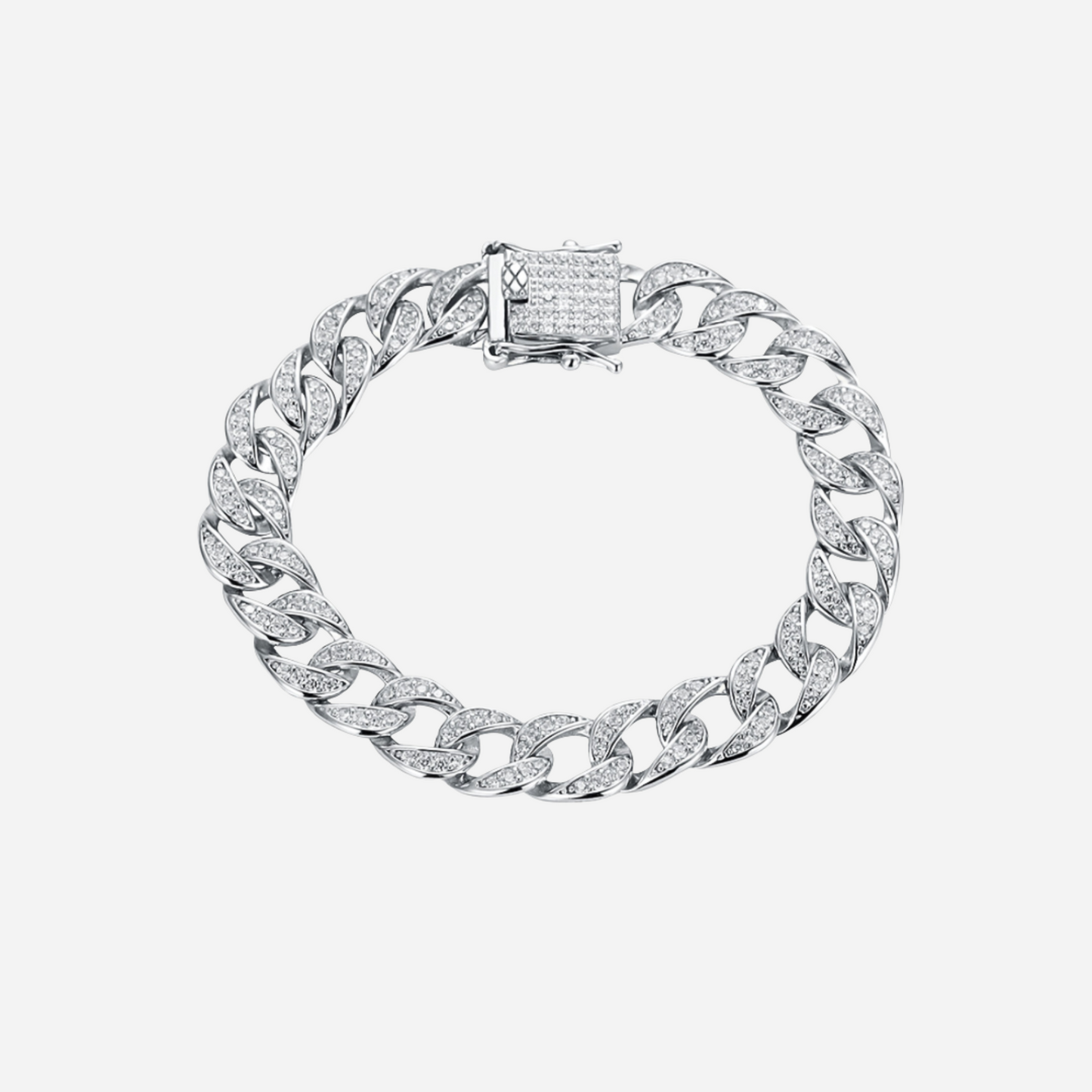 Rafaela – Bracelet Chaîne Cuban Scintillant
