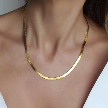 Elizabeth – Collier Chaîne Serpent Doré