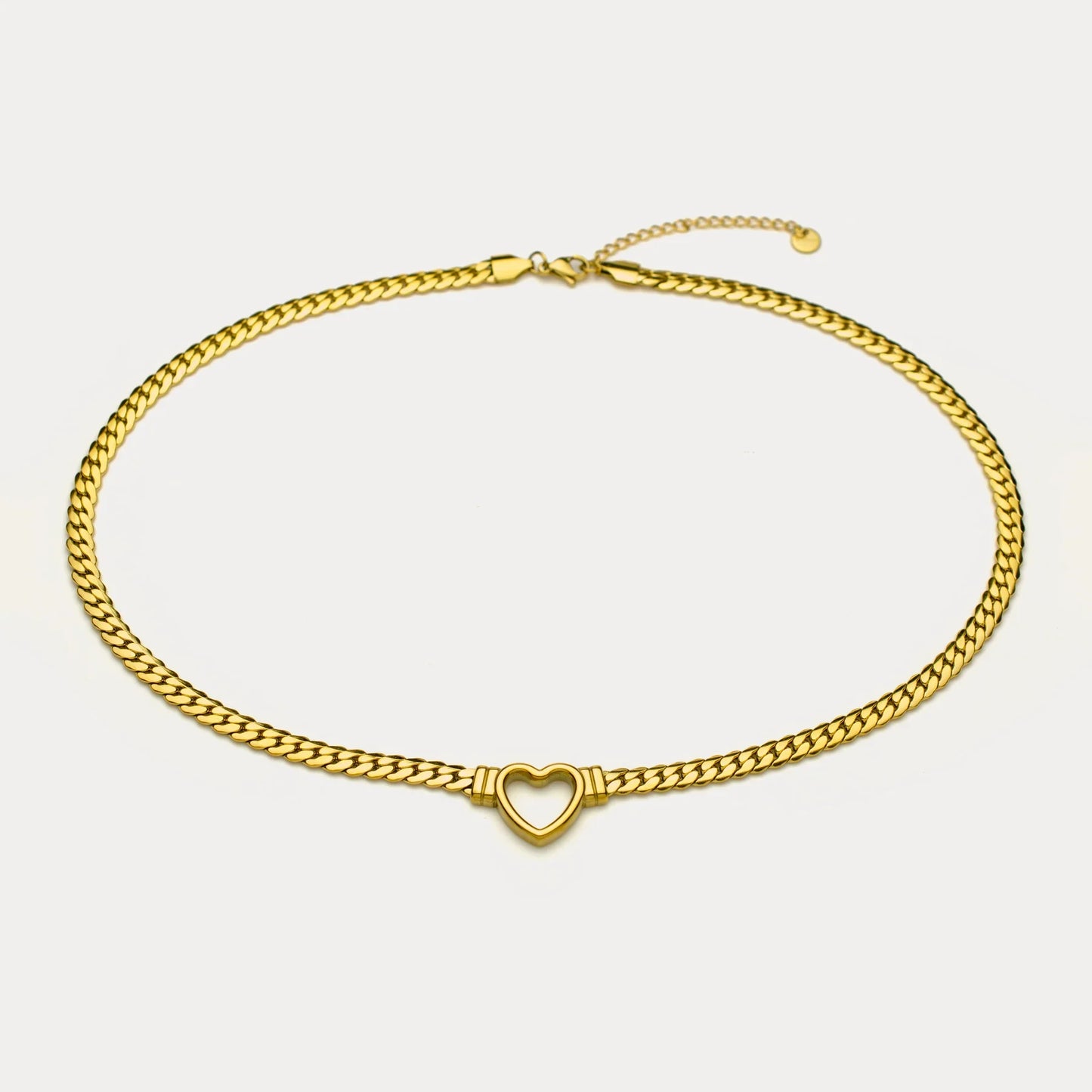 Isadora – Collier Cœur Chaîne Cubaine