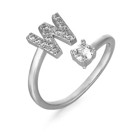 Hinako – Bague Initiale Ajustable Femme