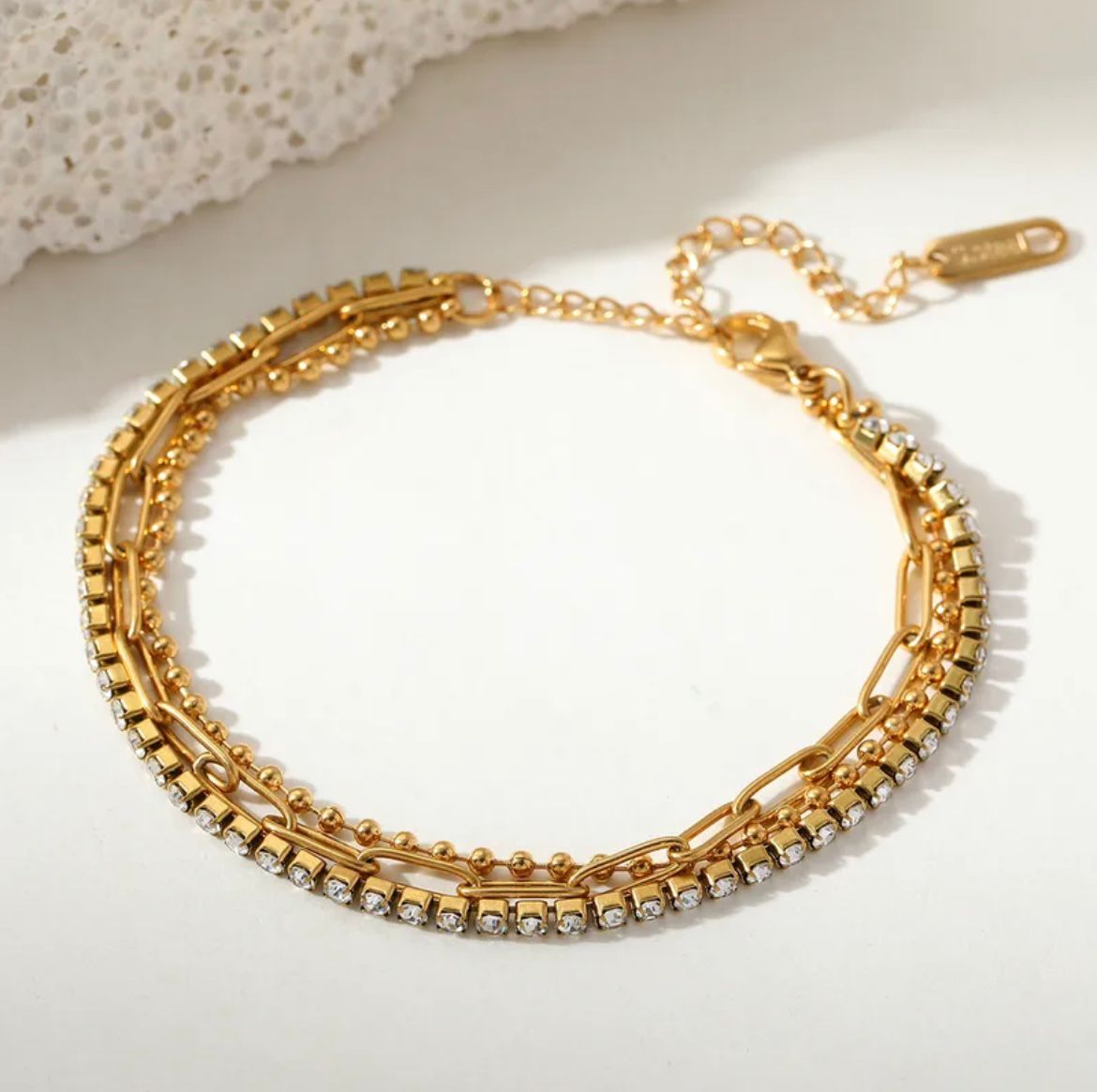 Lumen – Bracelet multicouche en acier