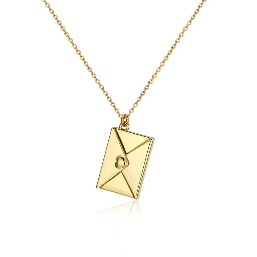 Yumeha – Collier Enveloppe Gravée Love