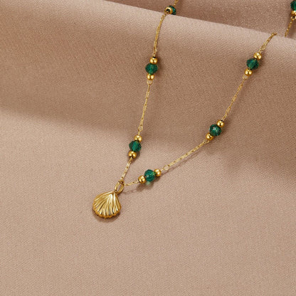 Nea – Collier Coquillage Doré