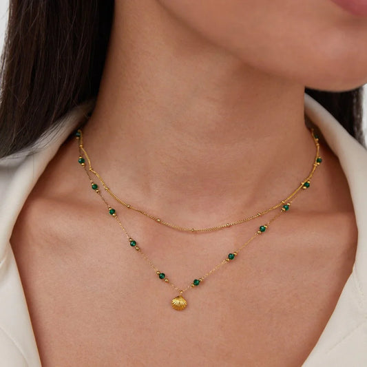 Nea – Collier Coquillage Doré