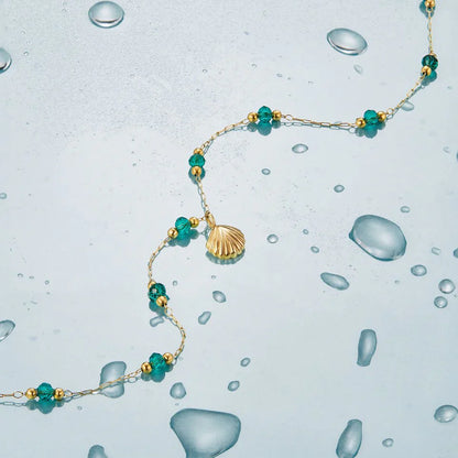 Nea – Collier Coquillage Doré