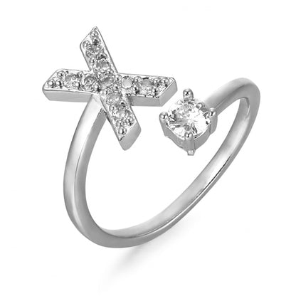 Hinako – Bague Initiale Ajustable Femme
