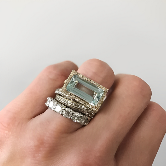Taissa – Lot de Bagues Vintage en Argent et Verre Turquoise