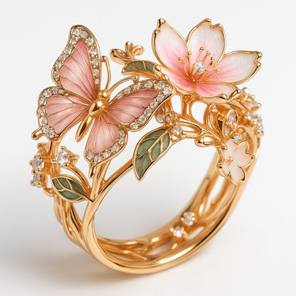 Meliora – Bague Papillon Étincelante en Zircon