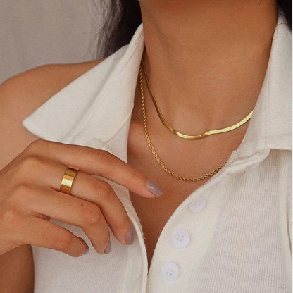 Alba – Collier Chaîne Doré Élégant