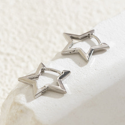 Boucles d'oreilles Huggie Étoile - Anneaux en étoile