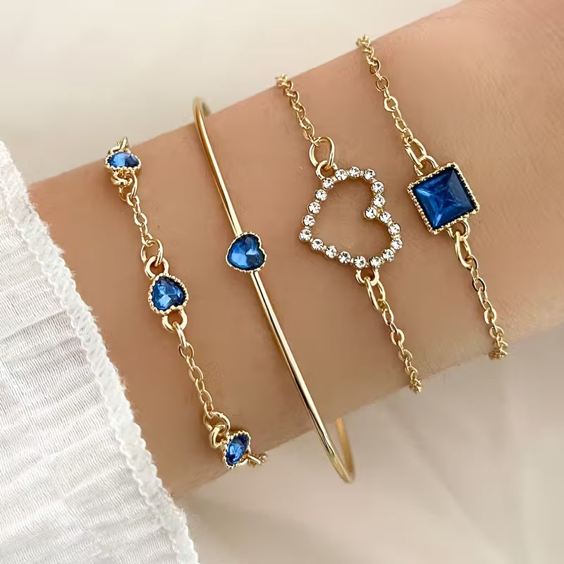 Ariane – Bracelet Cœur Scintillant