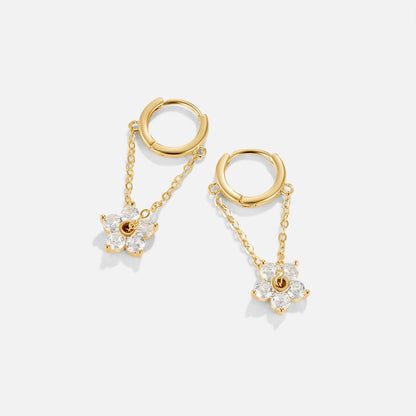 Rhea – Boucles d’Oreilles Pétales de Cristal