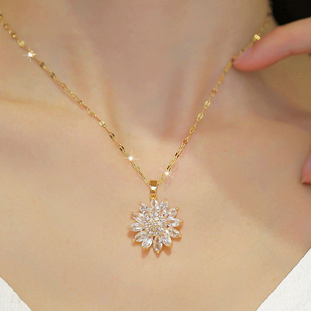 Anaya – Collier Tournesol Cranté Étincelant