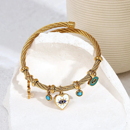 Cynthia – Bracelet Corde Œil Protecteur Bohème