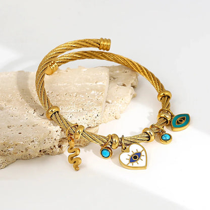 Cynthia – Bracelet Corde Œil Protecteur Bohème