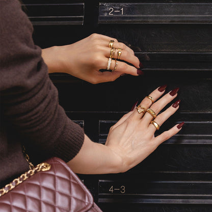 Klarissa – Bague Diamantée en Acier Inoxydable