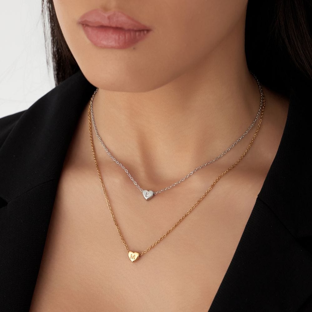 Amora – Collier Initiale Cœur Doré