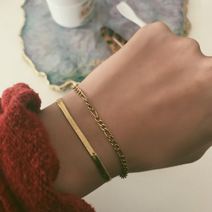 Kylie – Bracelet Plaqué Or en Acier Inoxydable
