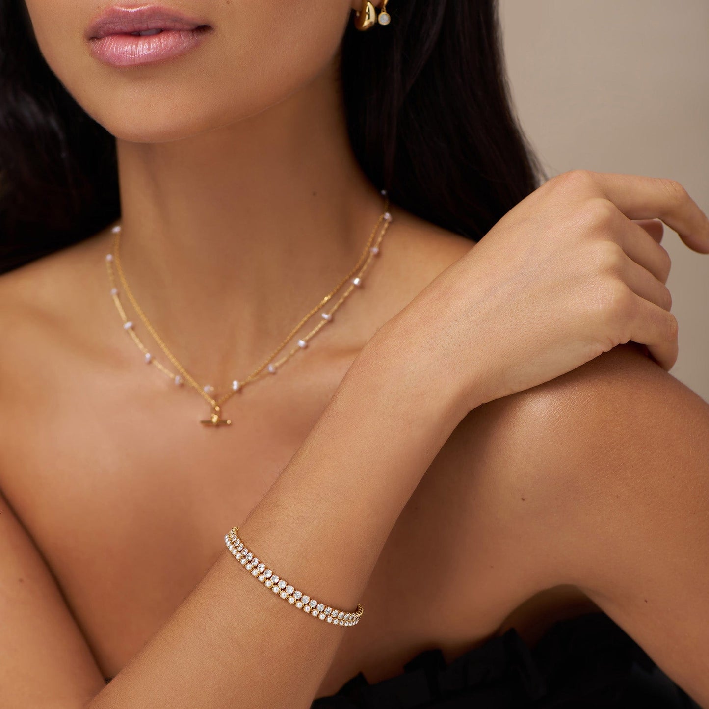 Dakota – Bracelet Tennis en Cristaux Élégants