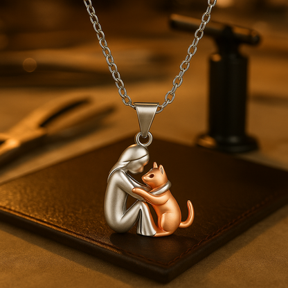 Mignon – Collier Pendentif Chat Enlacé