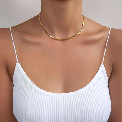 Louise – Chaîne Cubaine en Or Classique