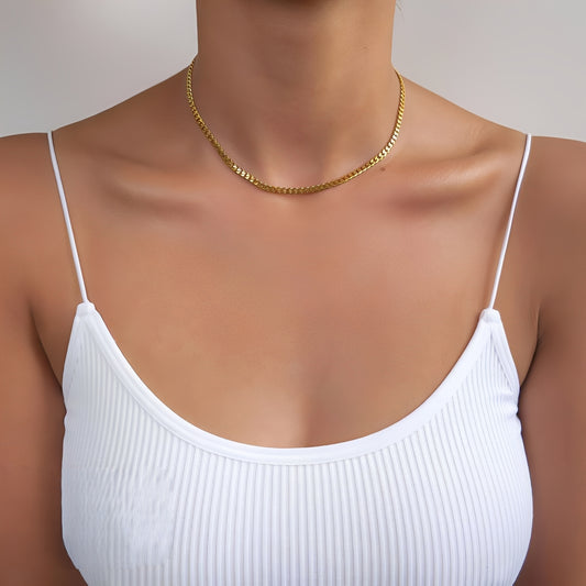 Louise – Chaîne Cubaine en Or Classique