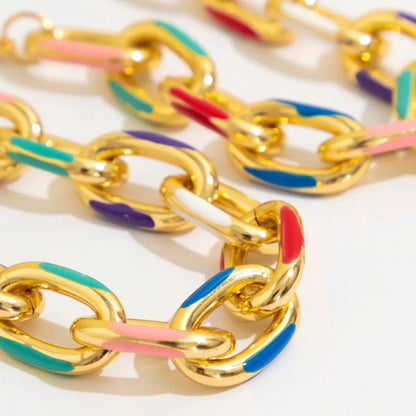 Jaya – Ensemble Collier & Bracelet Chaîne Colorée