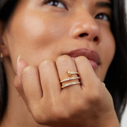 Sadie – Bague Clou Spirale Design Unique pour Femme