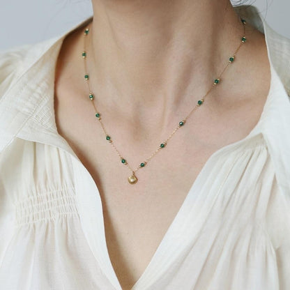 Nea – Collier Coquillage Doré