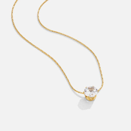 Lora – Pendentif Cercle en Cristal Clair