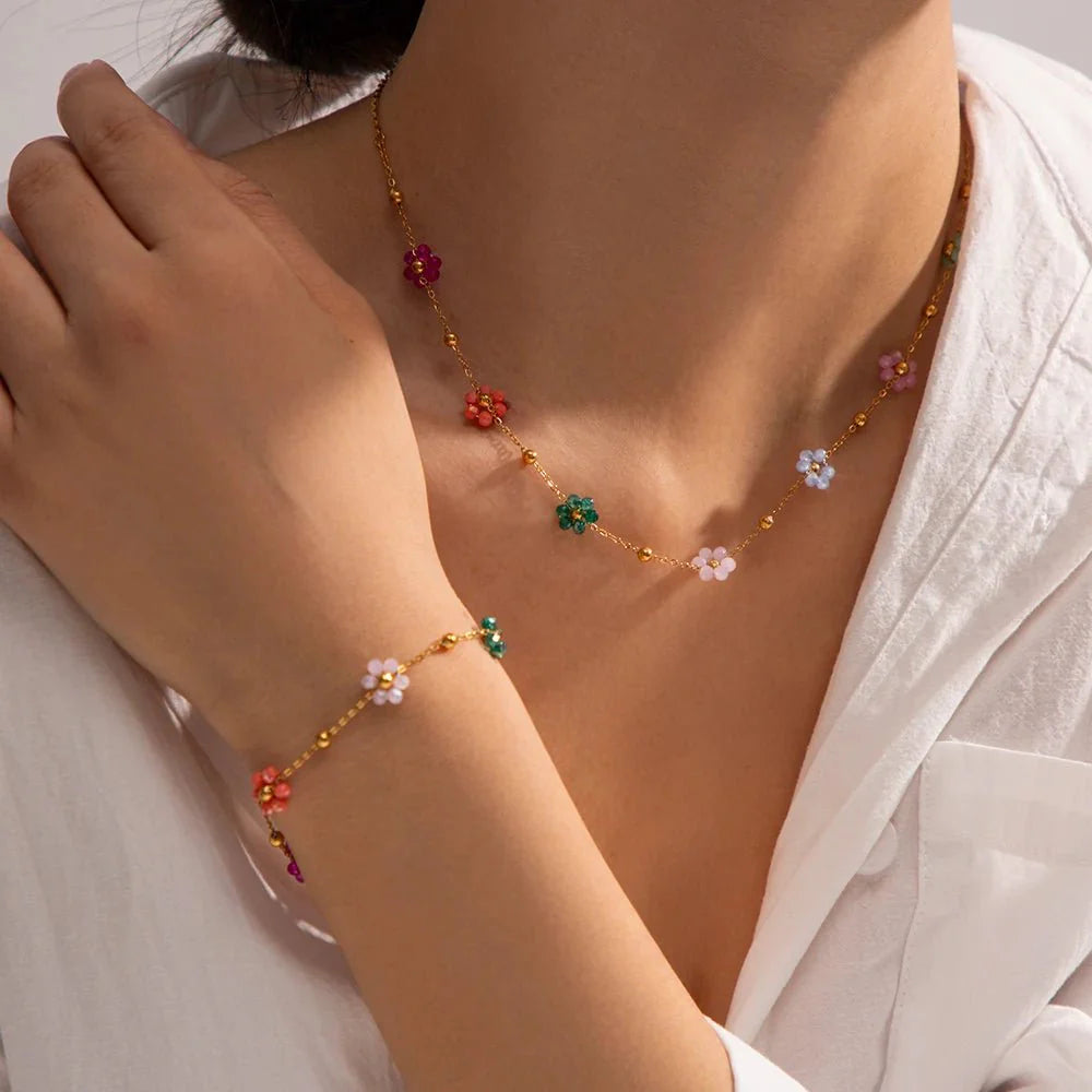 Eliane – Parure Florale de Printemps