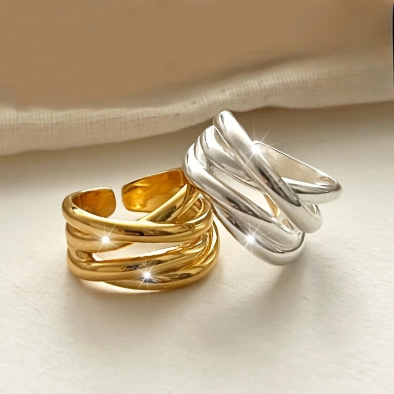 Riley – Bague Géométrique Amour Romantique