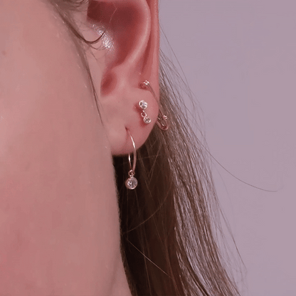 Eden - Petites Boucles d’Oreilles Épingle à Nourrice