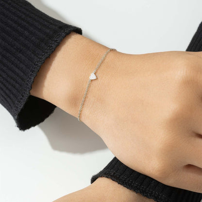 Amara – Bracelet Cœur Scintillant Mini