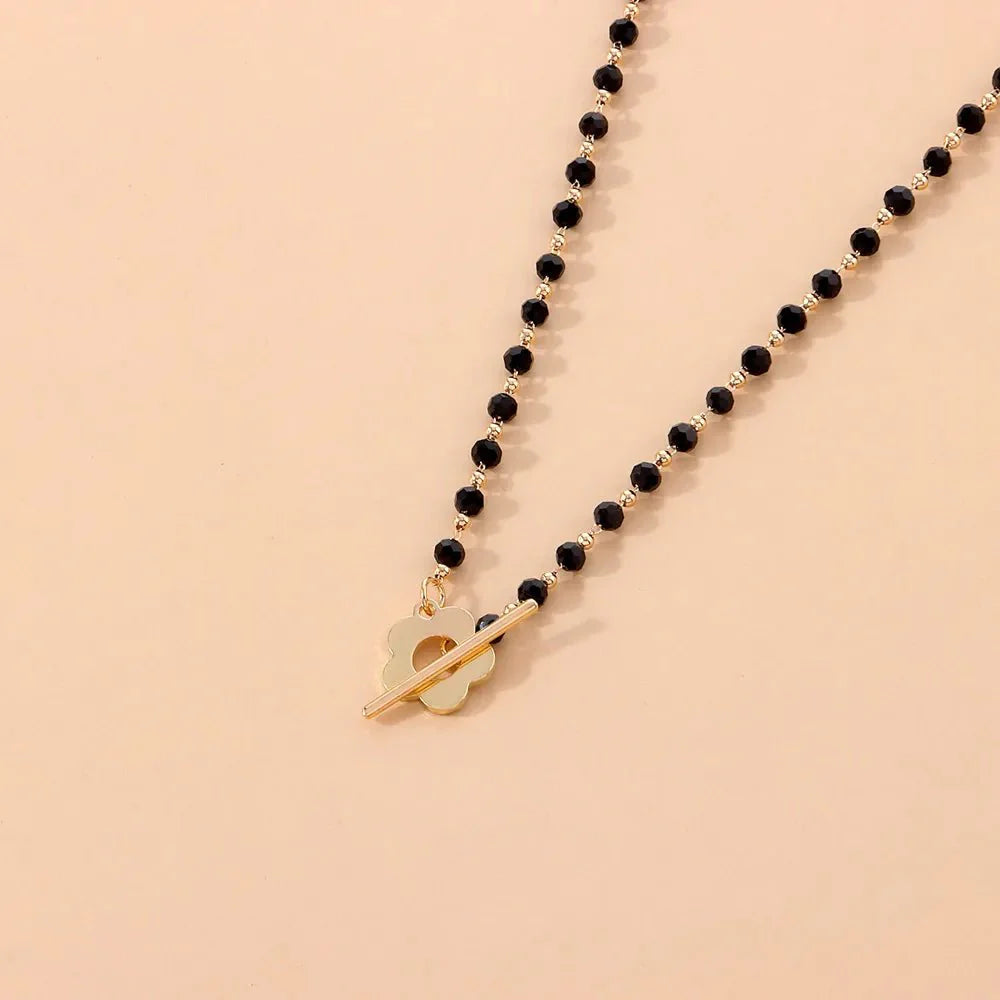 Naya – Collier Ras-du-Cou Floral à Fermoir Fleur