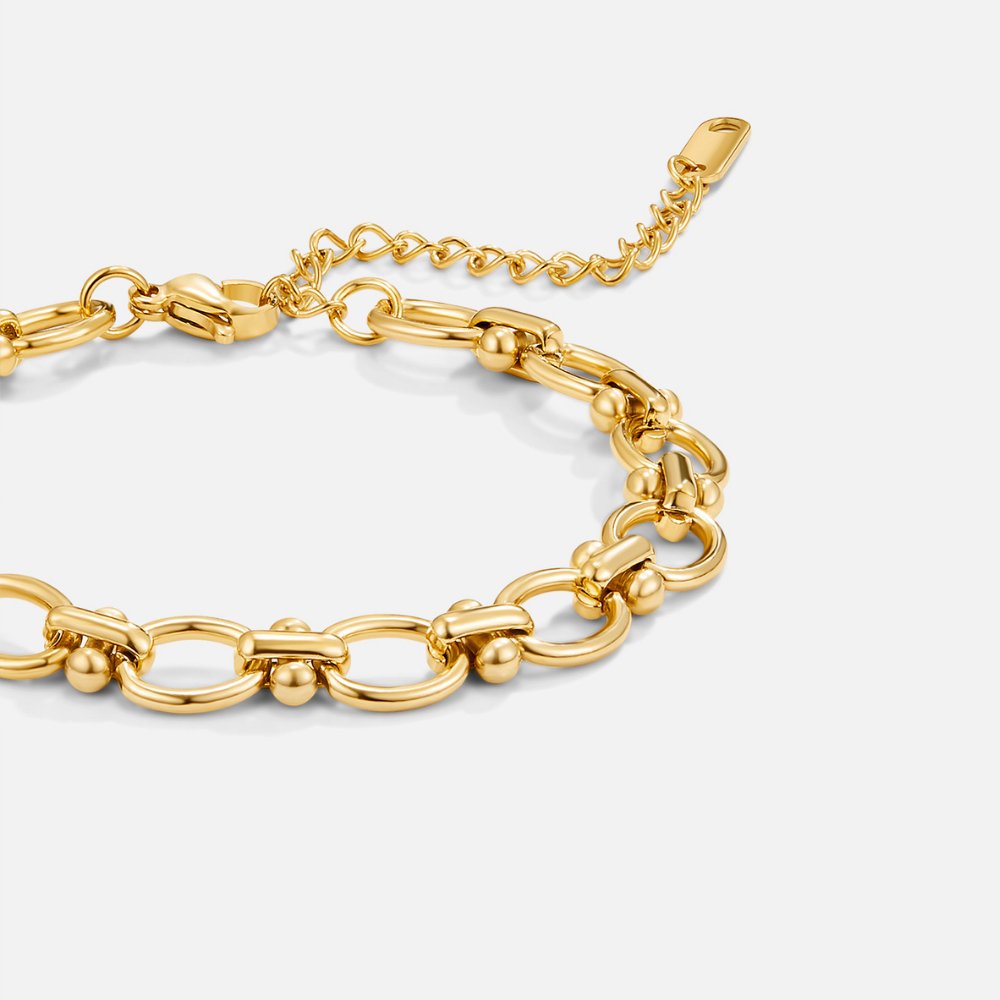 Kiarra – Bracelet Chaîne à Maillons Dorés