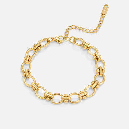 Kiarra – Bracelet Chaîne à Maillons Dorés