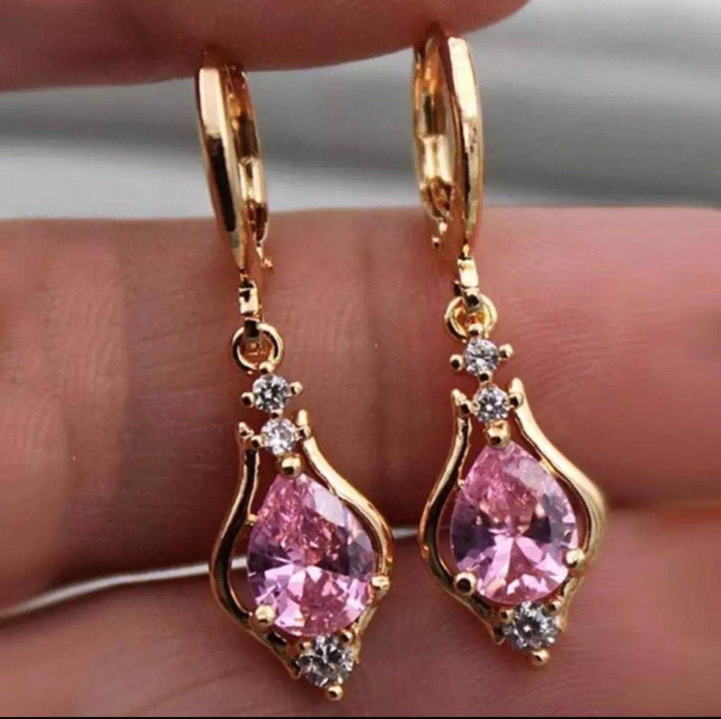 Kate - Boucles d'oreilles cœur arc-en-ciel